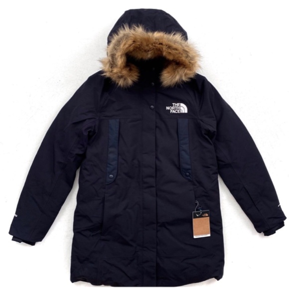 The North Face Nwt Women's Outer Boroughs 550 Aviator Navy Down Hooded Parka XL